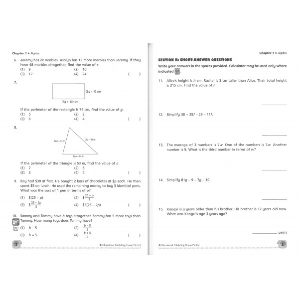 Primary Math Questions Commonly Tested Maths Examination Questions Primary 6