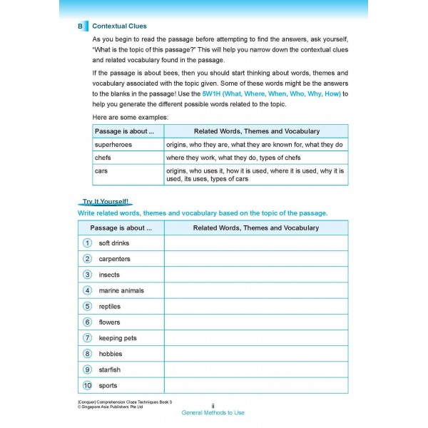 Conquer Comprehension Cloze Techniques Book 3