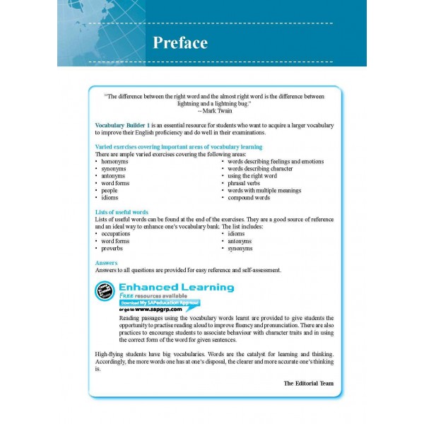 Vocabulary Builder Secondary Level 1